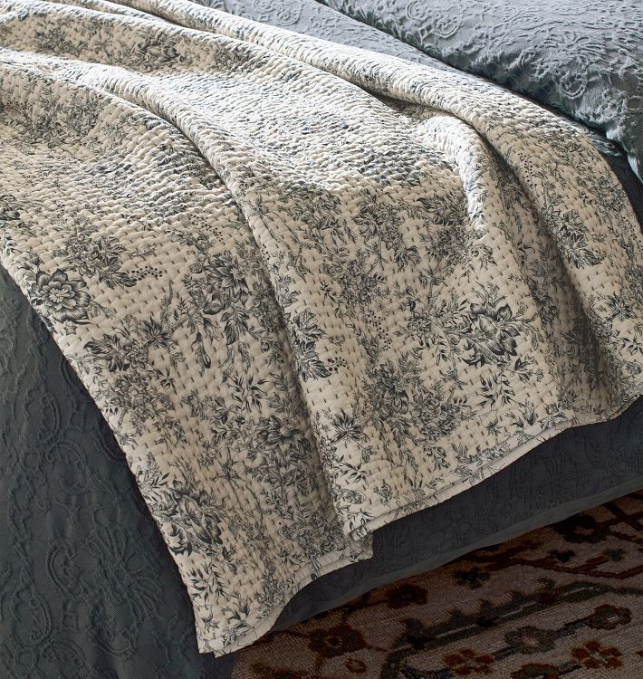 Anabelle Floral Pick-Stitch Quilt & Shams | Rejuvenation