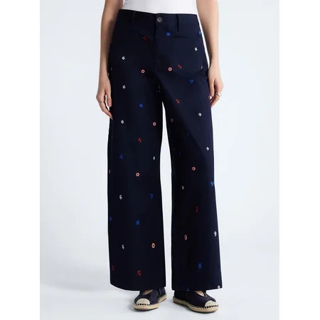 Free Assembly Women's and Women's Plus Cropped Pants with Patch Pockets, 26" Inseam, Sizes XS-4X | Walmart (US)