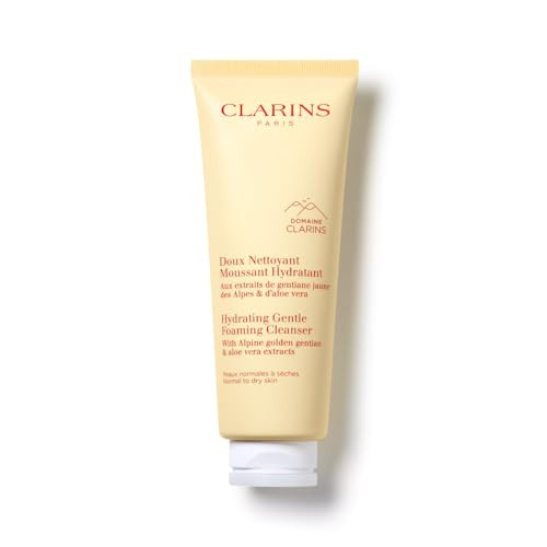 CLARINS Hydrating Gentle Foaming Face Cleanser | Cleanses, Soothes, and Softens | Contains Aloe Vera to Boost Hydration | Soap-Free | SLS-Free| Normal To Dry Skin Types | 4.2 Ounces | Amazon (US)