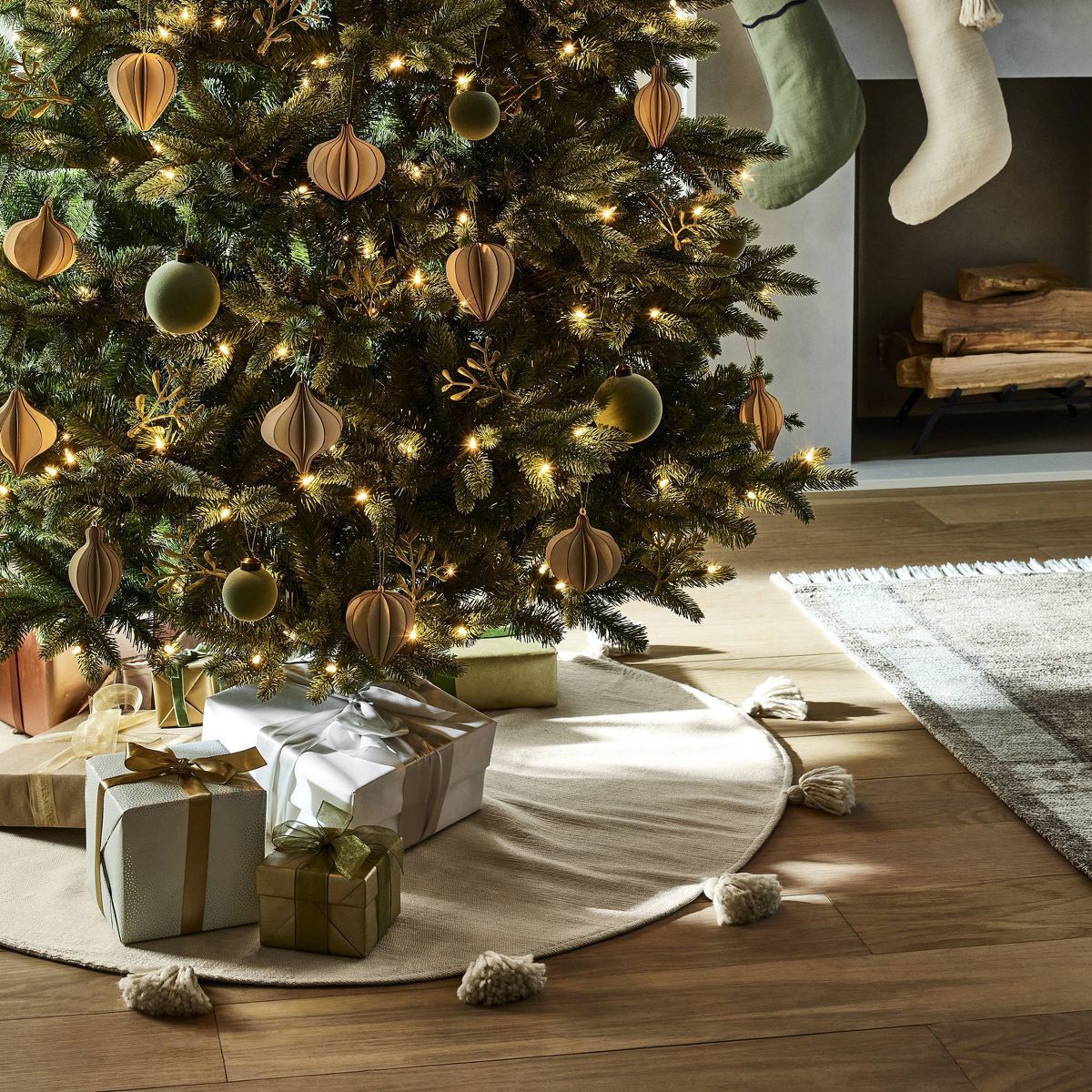 Tassel Christmas Tree Skirt Cream - Threshold™ designed with Studio McGee | Target