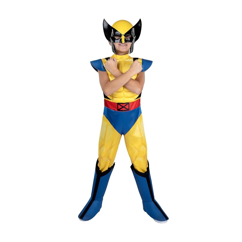 MARVEL Wolverine Official Youth Halloween Costume - Premium Quality Padded Jumpsuit with Plastic ... | Amazon (US)