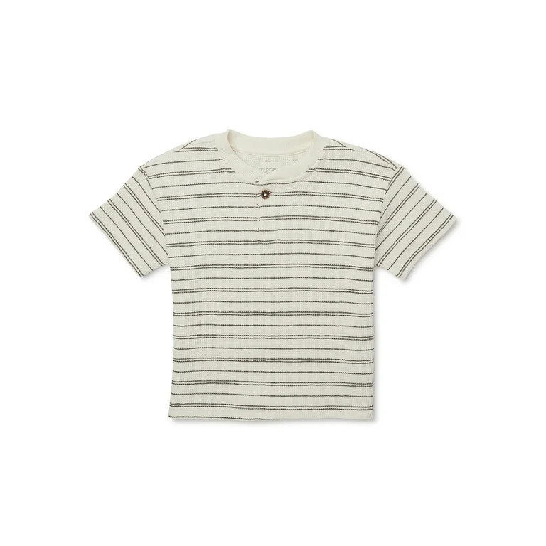 easy-peasy Toddler Boy Short Sleeve Waffle Henley T-Shirt, Sizes 18M-5T | Walmart (US)
