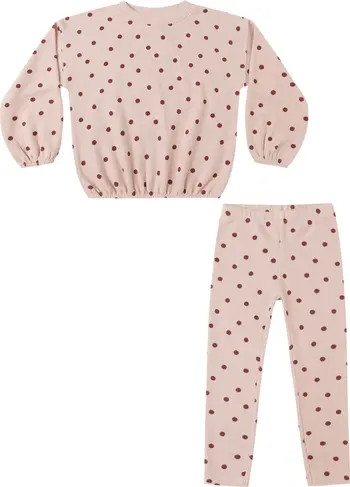 Rylee + Cru Polka Dot Knit Top & Leggings Set | Nordstrom | Nordstrom