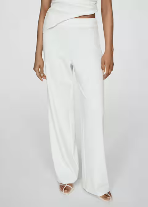 Flowy straight-fit pants | MANGO (US)