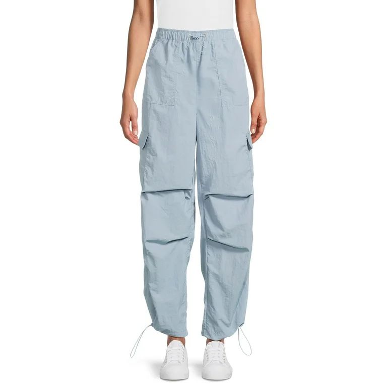No Boundaries Women's Juniors Nylon Parachute Pants, Sizes XS-XXXL, 29.5" Inseam | Walmart (US)