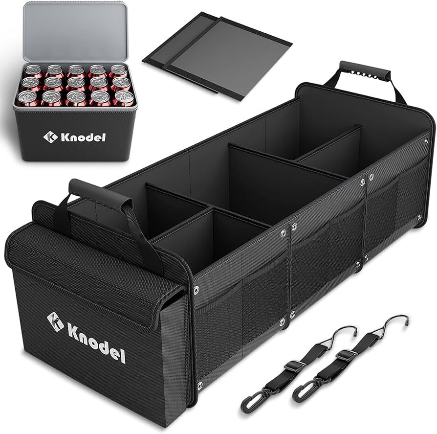 K KNODEL Extra Large Trunk Organizer With Cooler Bag, 3 Compartments Trunk Organizer for Car, Hea... | Amazon (US)