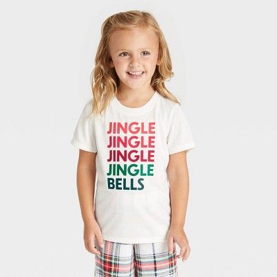 Toddler Holiday 'Jingle Bells' Matching Pajama T-Shirt - Wondershop™ White | Target