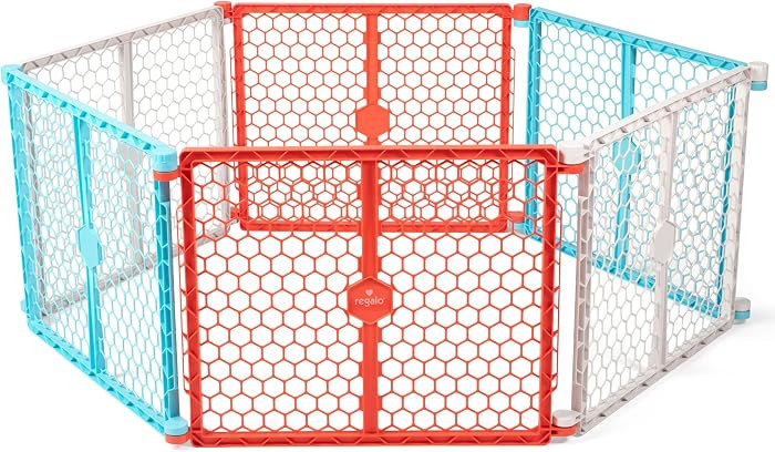 Regalo Safety 192-Inch Super Wide Baby Gate and Play Yard, 2-in-1 Convertible Plastic Baby Gate, ... | Amazon (US)