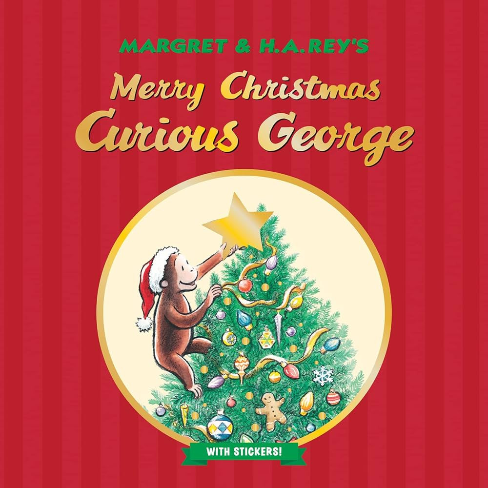 Merry Christmas, Curious George with Stickers: A Christmas Holiday Book for Kids | Amazon (US)