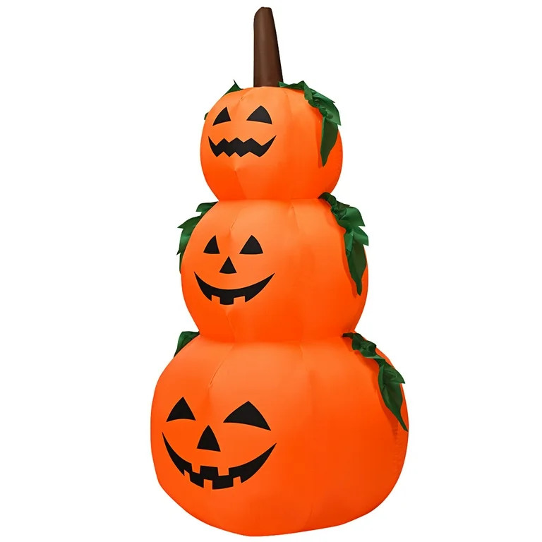 Topbuy Stacked Pumpkins Blow Up Halloween Yard Inflatable, with LED Lights 6' | Walmart (US)