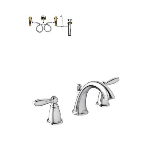 Moen Brantford Polished Chrome 2-handle Widespread WaterSense Bathroom Sink Faucet Lowes.com | Lowe's
