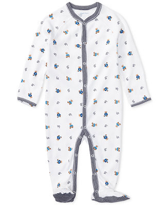 Polo Ralph Lauren Baby Boys Bear Cotton Footed Coverall - Macy's | Macy's