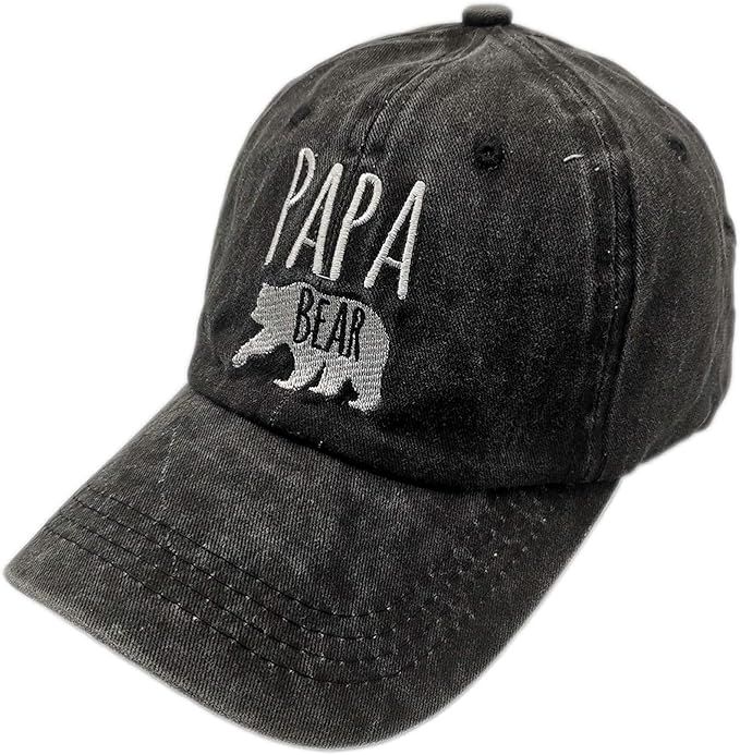 Waldeal Embroidered Baseball Cups for Men Papa Bear Adjustable Vintage Washed Ballcap Dad Hats Bl... | Amazon (CA)