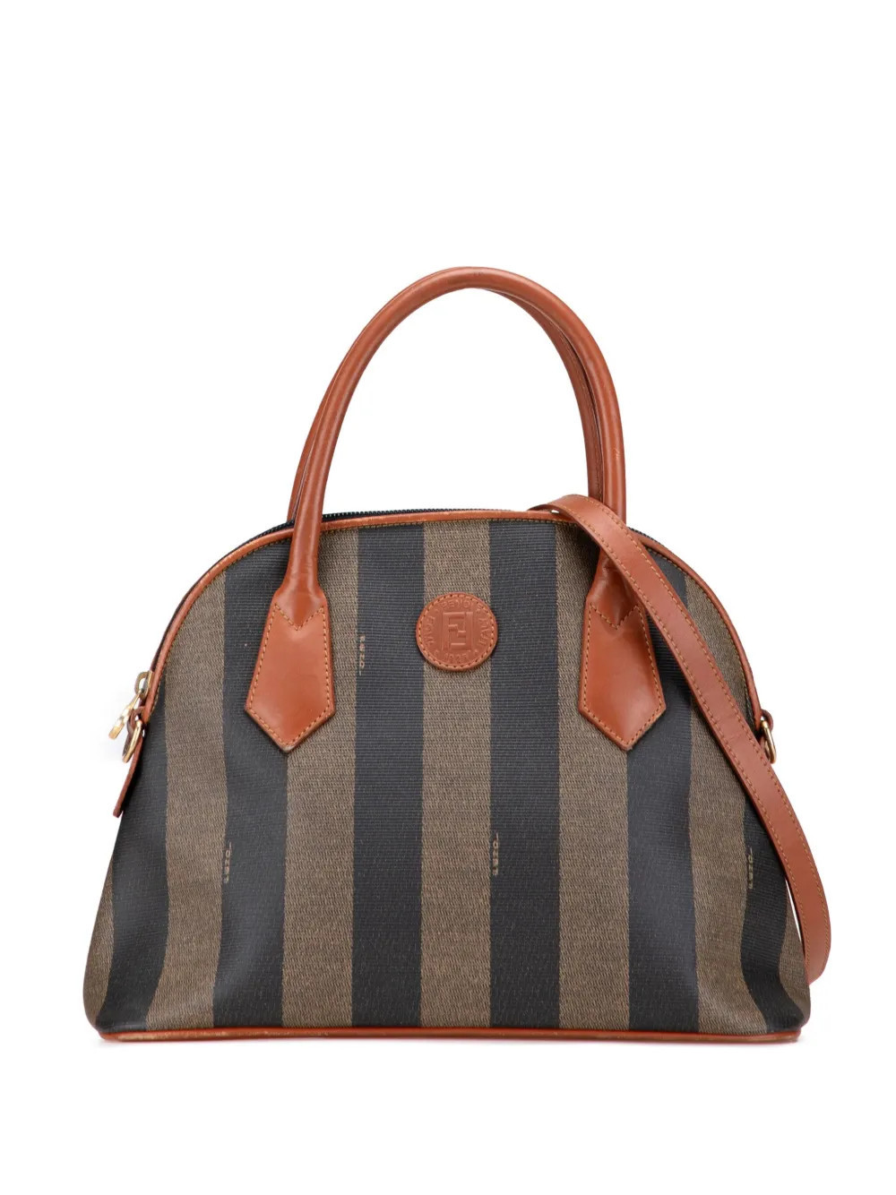 Fendi Pre-Owned 2000-2010 Pequin Coated Canvas Dome satchel - Brown | Farfetch Global