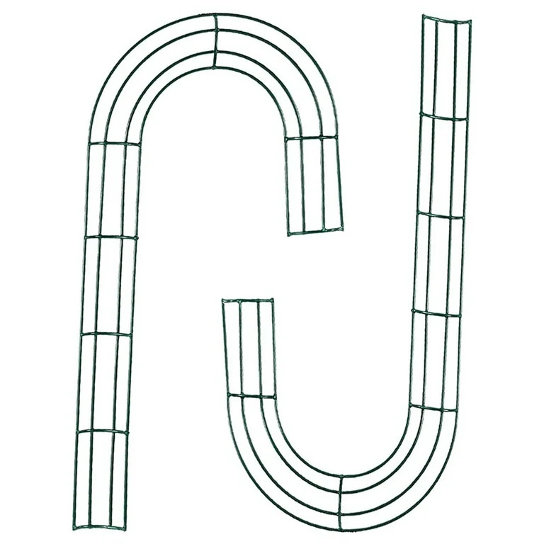 Candy Cane Wreath Form Frame (12 inch) Christmas Holiday Home Door Décor Decorations (2 Pack) | Walmart (US)