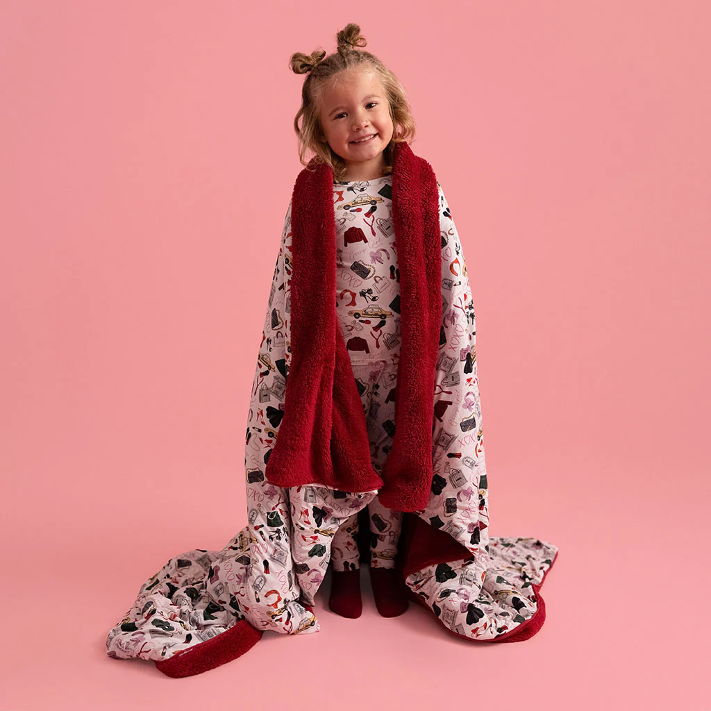 WB Multi Double-sided Plush Swaddle | Gossip Girl | Posh Peanut