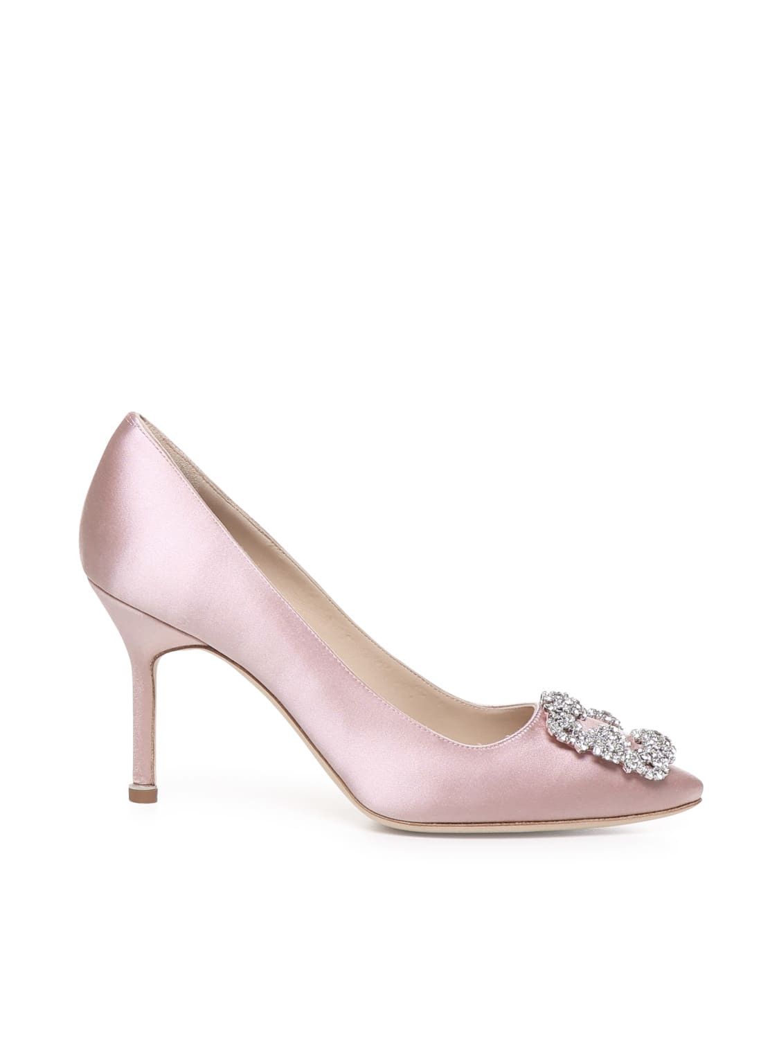 Manolo Blahnik 90mm Décolleté With Satin Jewel Buckle | Italist.com US