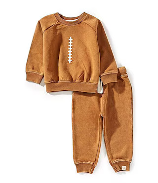 Burt's Bees Baby Organic Cotton Acid Wash Football Sweatshirt & Pants Set | Dillard's | Dillard's