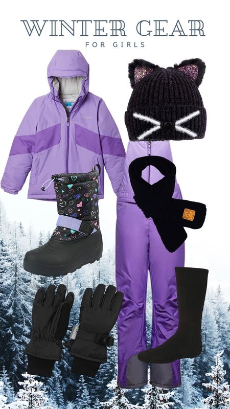 Winter gear for girls/kids amazon!
Kids ski jacket
Kids ski pants 
Girls snow boots 
Girls snow gloves 
Girls cat beanie 
Snow gear 

#LTKkids #LTKfamily #LTKSeasonal
