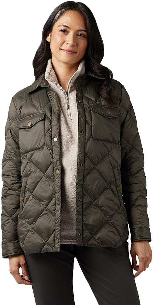 32 Degrees Women's Lightweight Recycled Poly-Fill Shirt Jacket | Quilted | Semi-Fitted | Snap Poc... | Amazon (US)