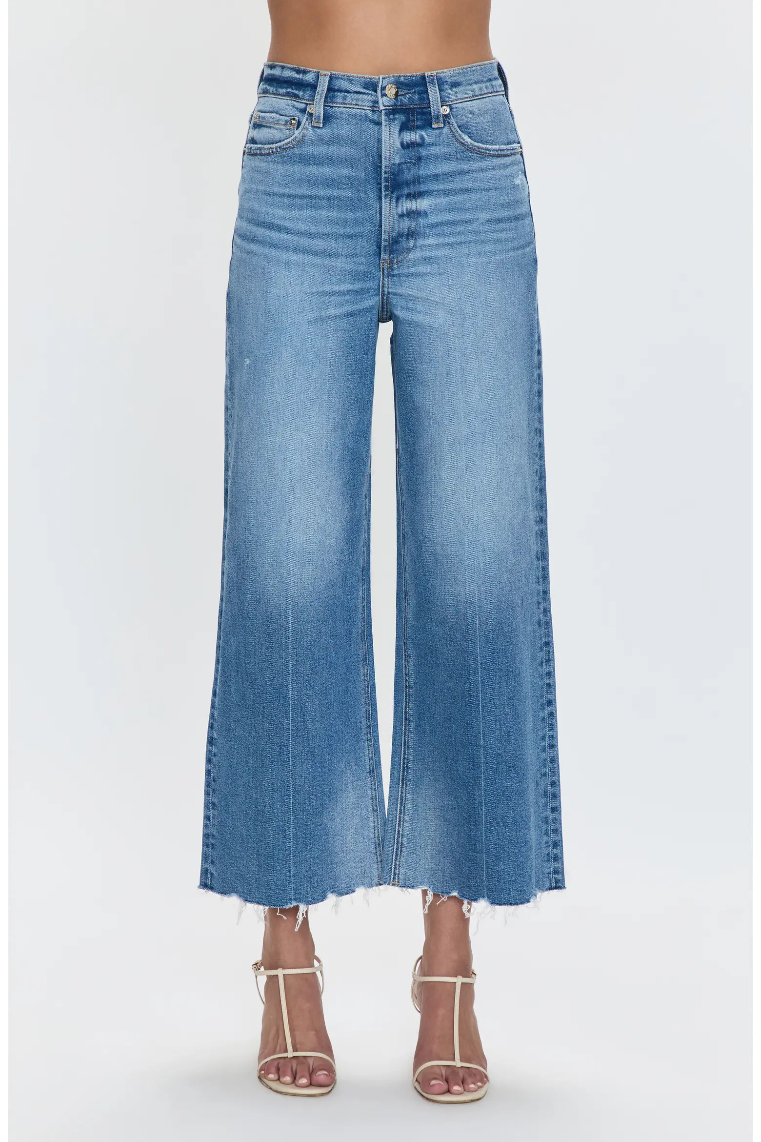 Lana Raw Hem Ankle Wide Leg Jeans (Women) | Nordstromrack | Nordstrom Rack
