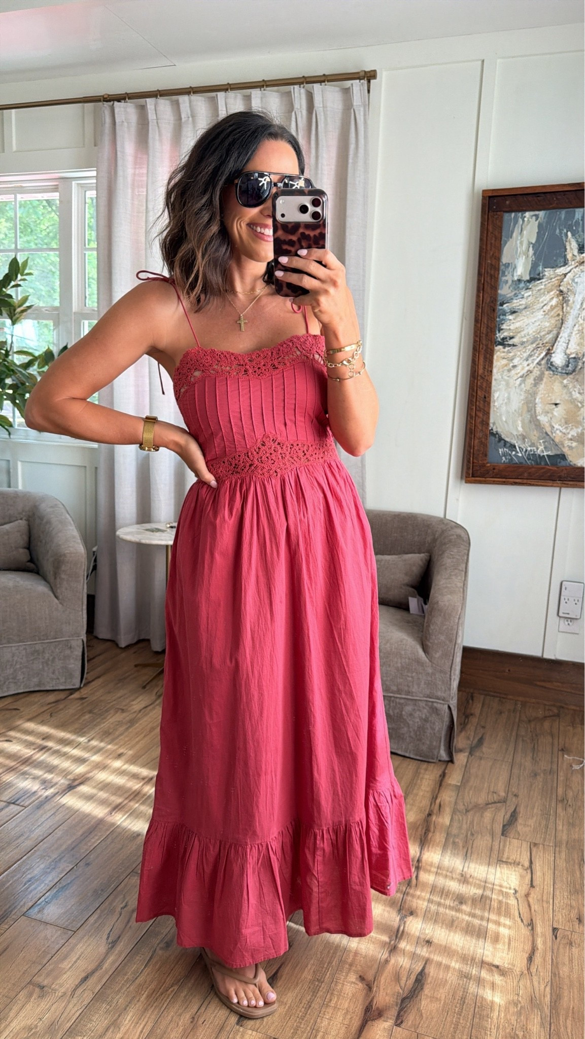 this target dress on sale 😍❤️ the color, the lace details, the fit… SO pretty for summer dinners, vacations, weddings, or date nights. one of those dresses that looks way more expensive than it is ✨ #targetstyle #targetfinds #targetsale #summerdress #maxidress #affordablefashion #datenightoutfit #summerstyle