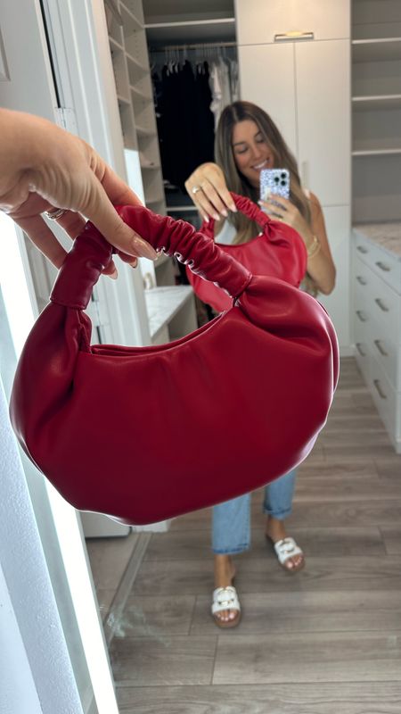 Cute little red statement purse for date nights!

#LTKitbag #LTKstyletip