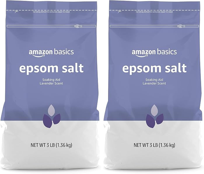 Amazon Basics Epsom Salt, Lavender Scented, 3 Pound, 2-Pack | Soaking Aid | Previously Solimo | Amazon (US)