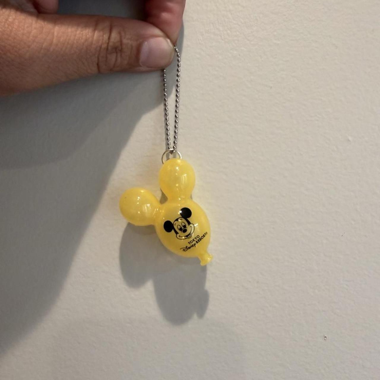 Yellow  Mickey Mouse balloon keychain/bag charm ... | Depop | Depop US