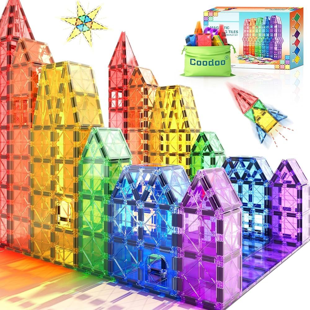 Magnetic Tiles Kids Toys STEM Magnet Toys for Toddler Magnetic Blocks Building Toys Preschool Lea... | Amazon (US)