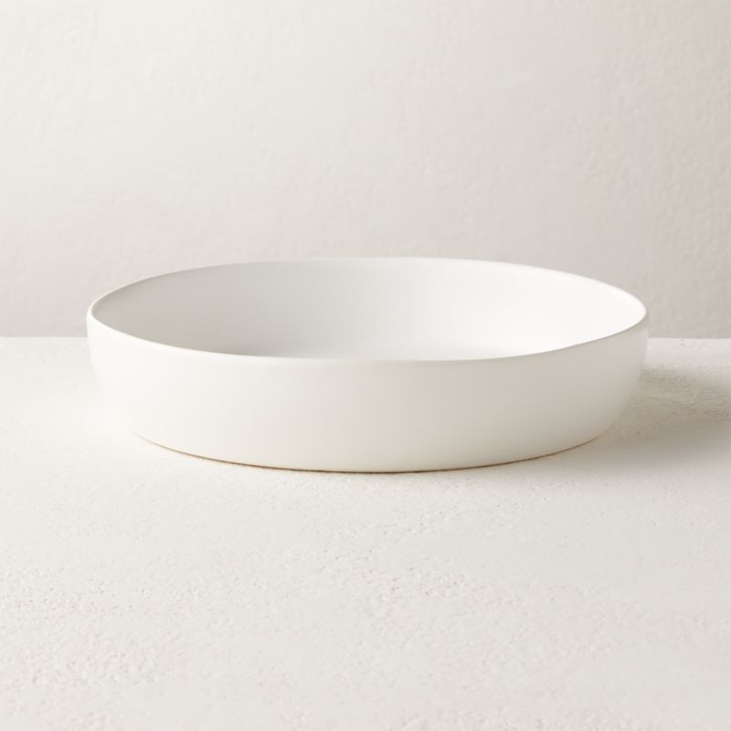 Crisp Matte White Pasta Bowl + Reviews | CB2 | CB2