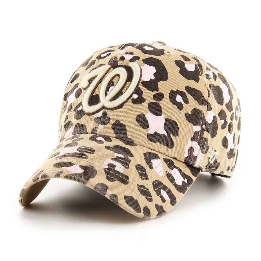 Women's Washington Nationals '47 Khaki Bagheera Clean Up Adjustable Hat | MLB Shop