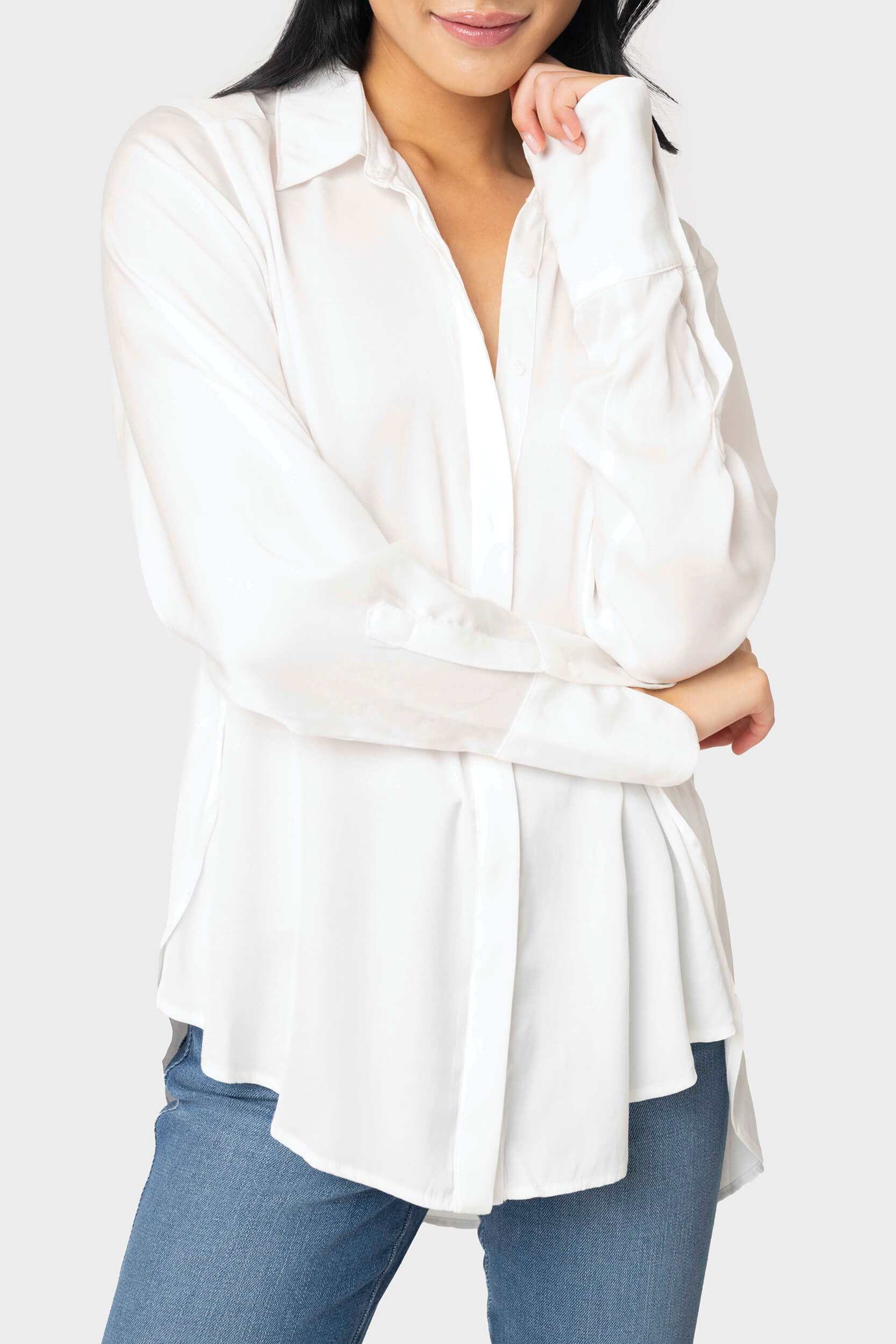 Button Front Shirt Blouse | Gibson