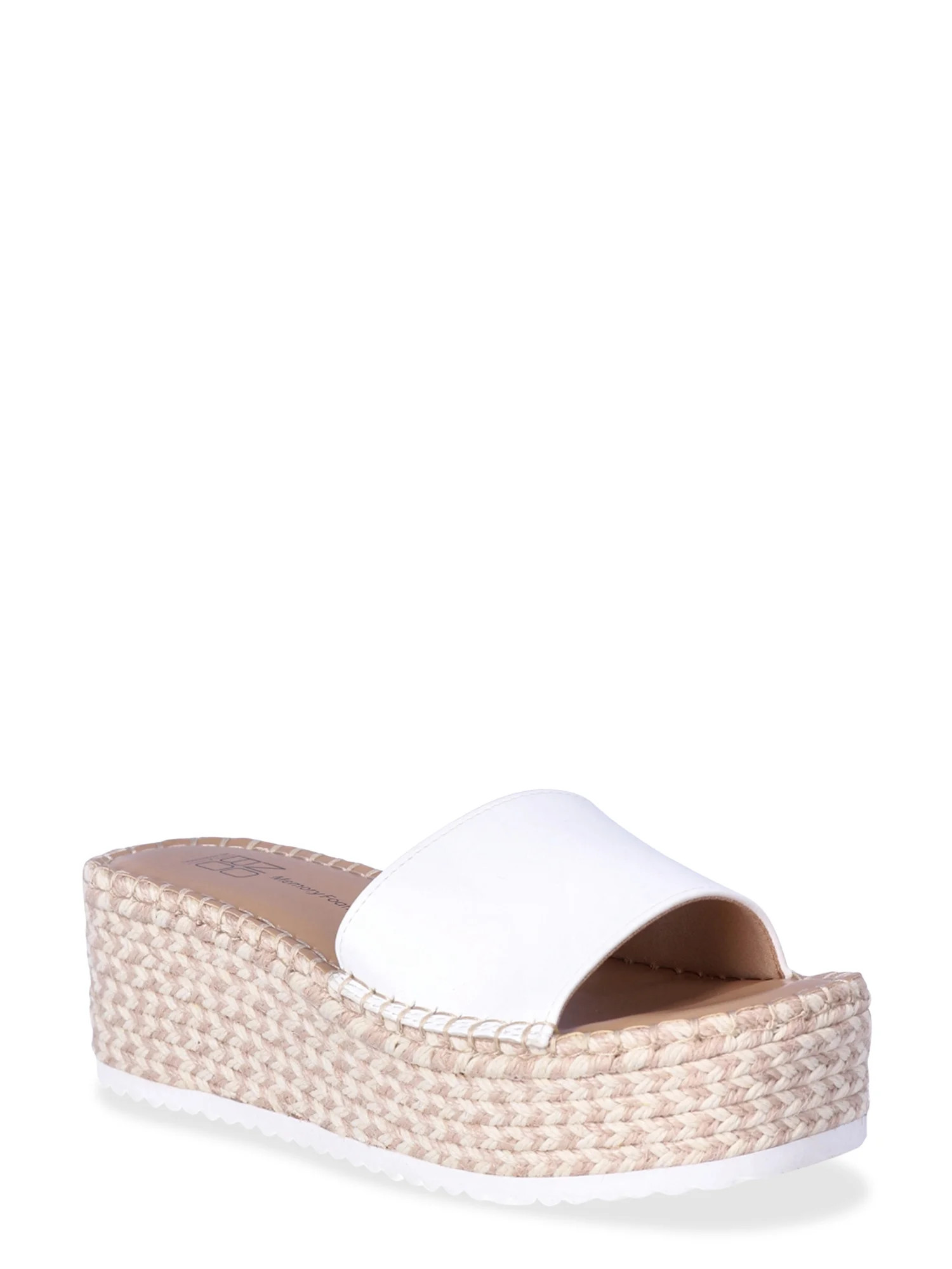 No Boundaries Women's Platform Mid-Heel Slide Sandals | Walmart (US)