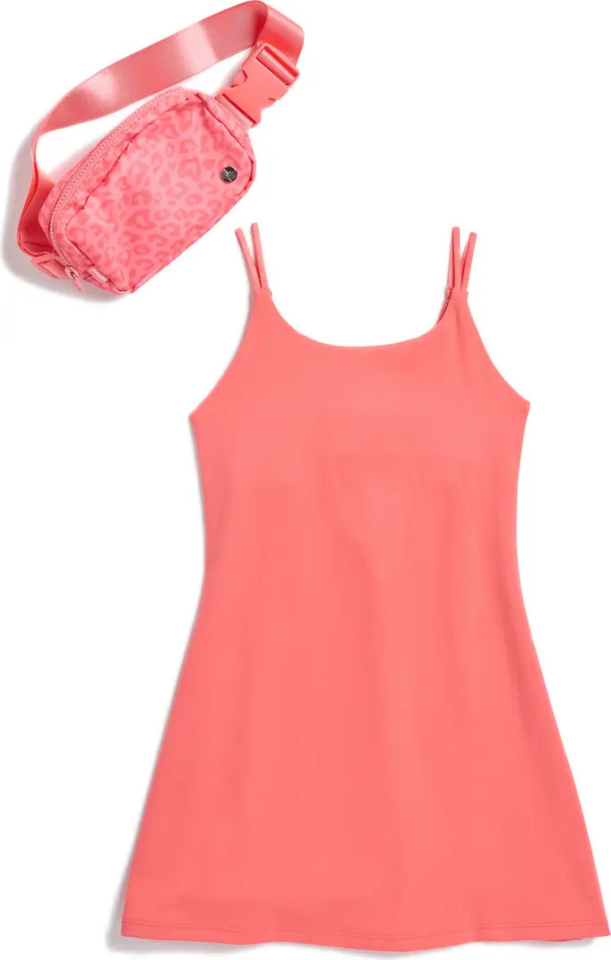 Kids' Brushed Terry Walkabout Dress & Belt Bag Set | Nordstrom Rack