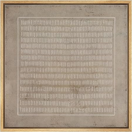 SIGNWIN Framed Canvas Print Wall Art Grunge Pastel Geometric Line Collage Abstract Shapes Illustr... | Amazon (US)