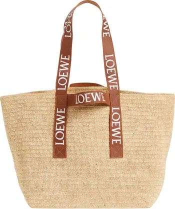 Loewe Logo Strap Woven Straw Basket Bag | Nordstrom | Nordstrom