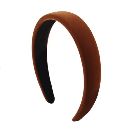 Lvyeer Brown Velvet Padded Headbands for Women Fashion Non slip Comfortable Head Bands for Women (brown, one size) | Amazon (US)