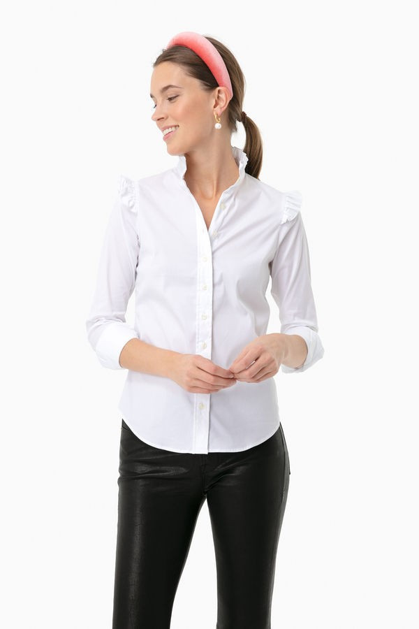 Ruffle Shoulder Shirt | Tuckernuck