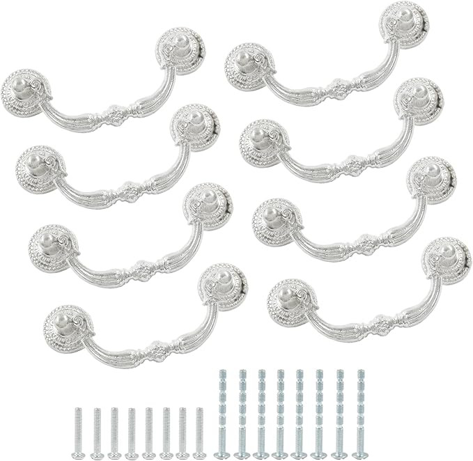 8 Pack Bail Pull Handles, 2.75 Inch Hole Center Vintage Antique Drop Drawer Pull Swing Cabinet Dr... | Amazon (US)