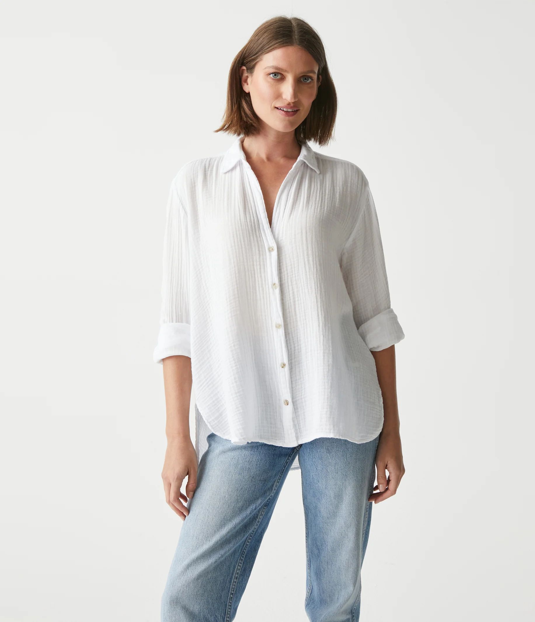 Leo Gauze Button Down Shirt | MichaelStars.com