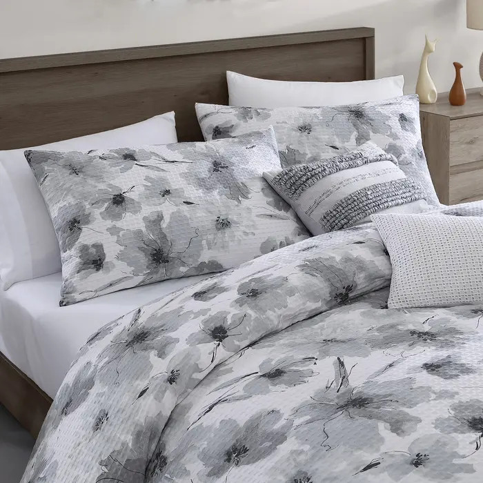 Modern Bloom Waffle Cotton Duvet & Sham Set | Nordstrom