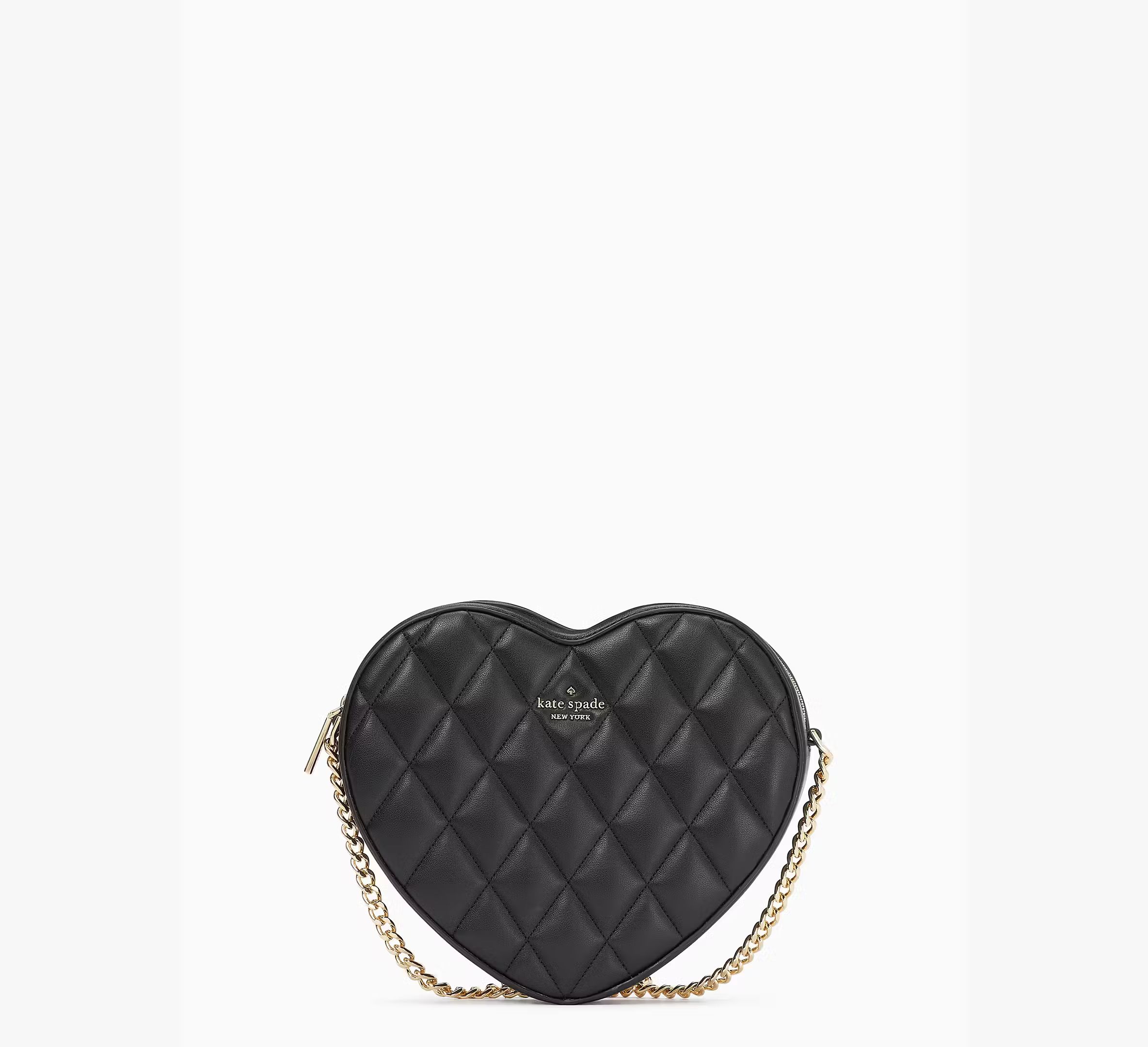 Kate Spade Love Shack Quilted Heart Crossbody Purse, Black | Kate Spade Outlet