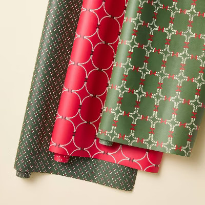 Holiday Motif Printed Christmas Gift Wrap - Hearth & Hand™ with Magnolia | Target
