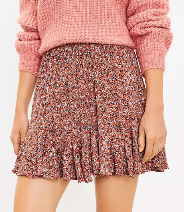 Floral Godet Skirt | LOFT