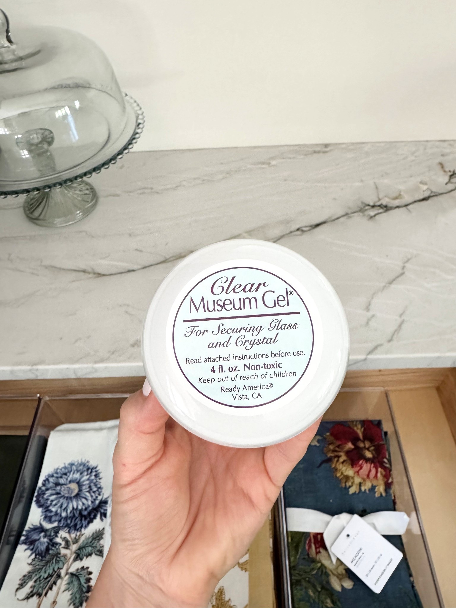 Clear Museum Gel- a must have to keep items in place! 