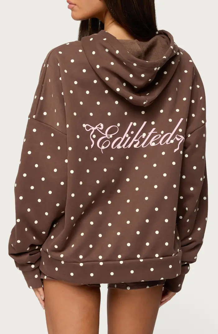 Chelsie Polka Dot Hoodie | Nordstrom