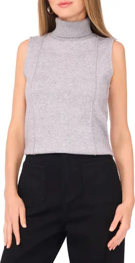Rib Turtleneck Sleeveless Sweater | Nordstrom