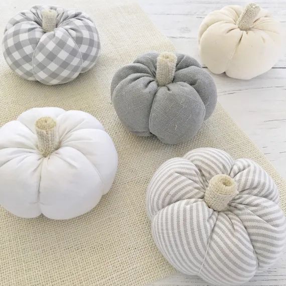 Pumpkin - Decorative Pumpkins, Fabric Pumpkins, Pumpkin Ornament, White Pumpkins, Autumn Decorations | Etsy (US)