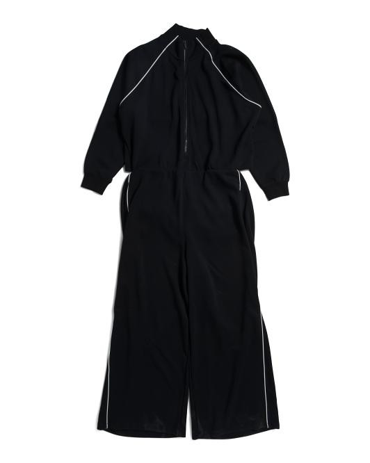 Plus Airpique Long Sleeve Jumpsuit | TJ Maxx